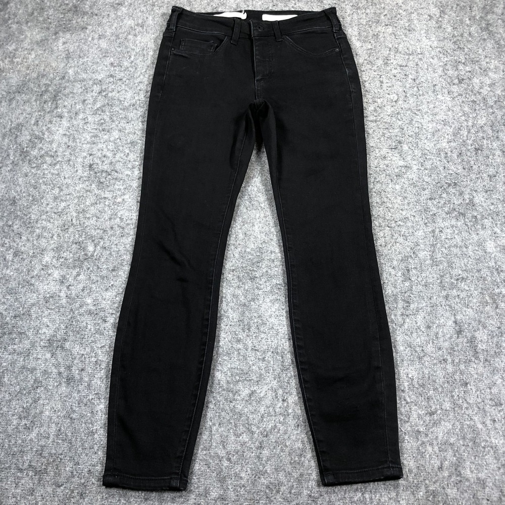 Pilcro Letterpress Jeans Womens 28 Black High Rise Skinny Stretch Anthropologie
